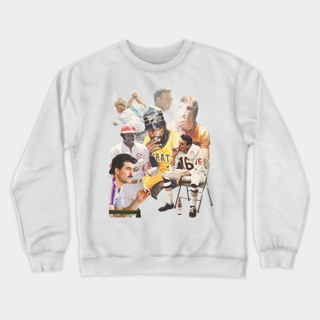 All-Star Sports Cig Smoking Team Crewneck Sweatshirt by darklordpug